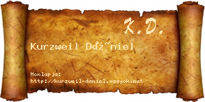 Kurzweil Dániel névjegykártya
